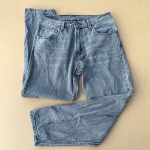 Levi's 550 Relaxed Fit Jeans Men 31x30 Gray Casual Acid Wash Denim A3418 Cotton